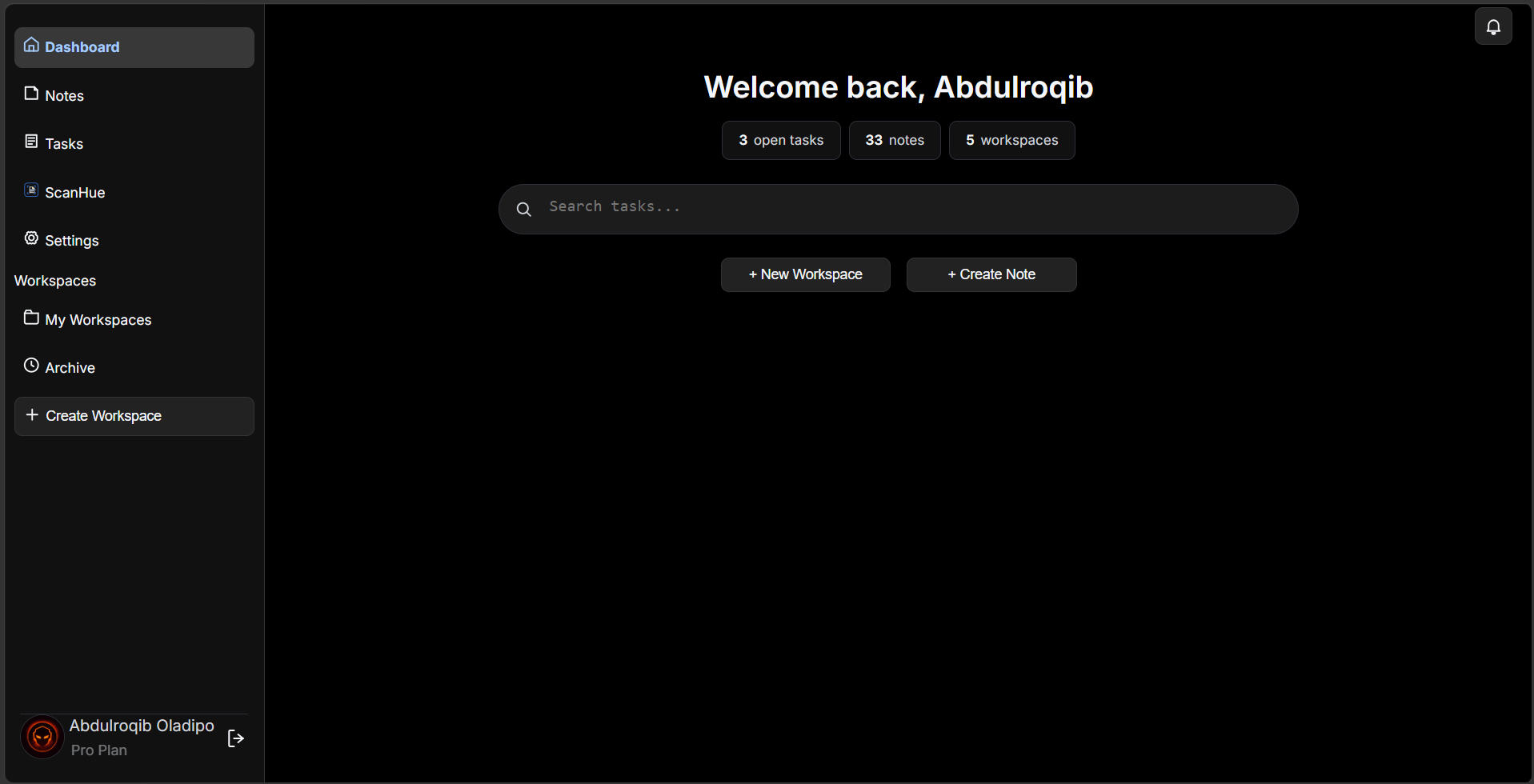 LogHue dashboard design